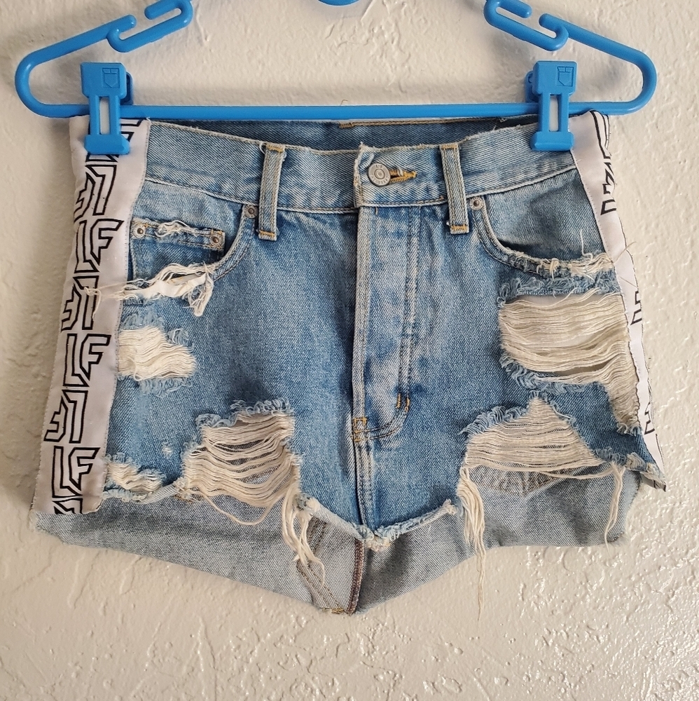 LF Mini Denim Logo Skirt Size 25